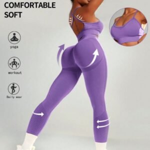Ensemble  vert-mauve